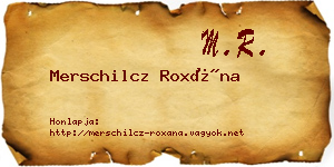 Merschilcz Roxána névjegykártya